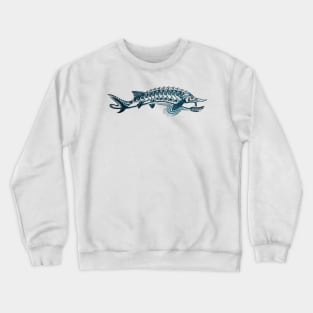 Stellate Sturgeon Fish Design Crewneck Sweatshirt